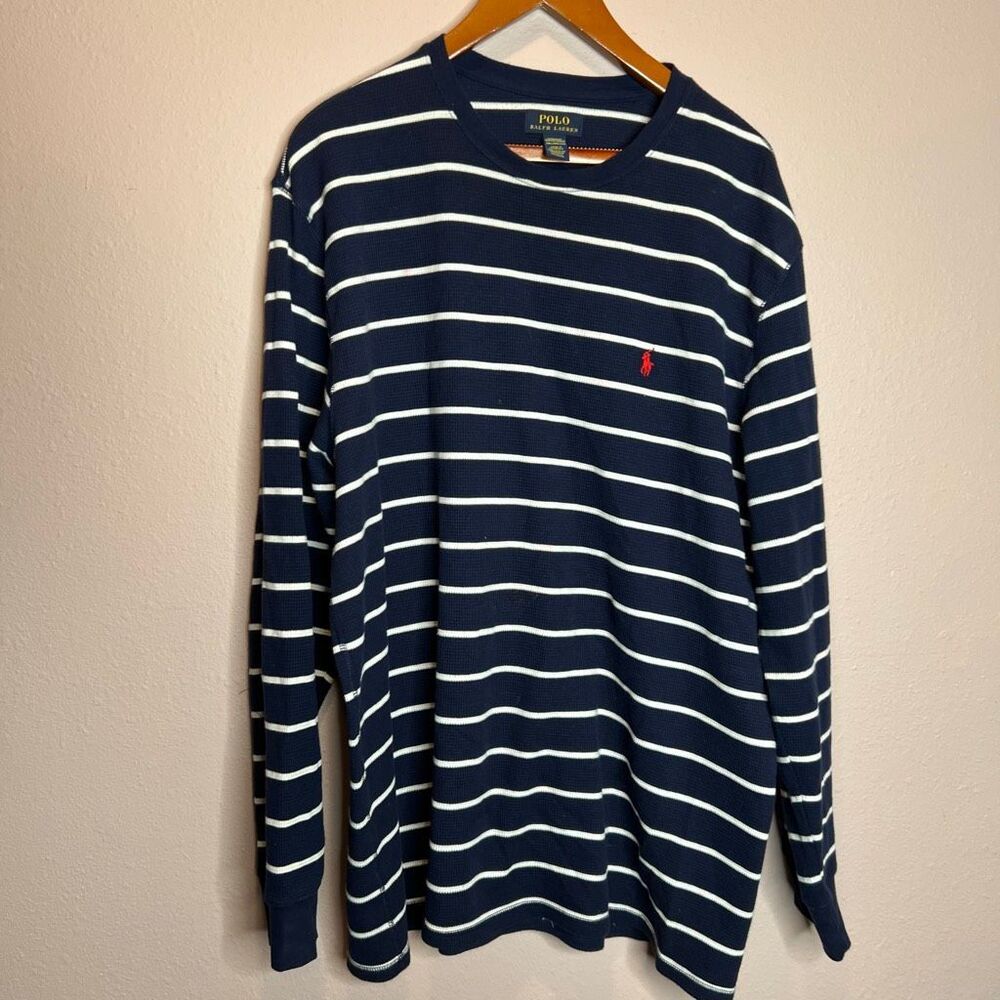 Polo Ralph Lauren long sleeves waffle knit thermo pony top